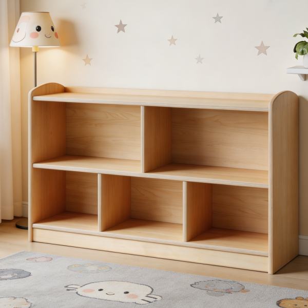 2 Tier Wood Montessori Kids Storage Cabinet
